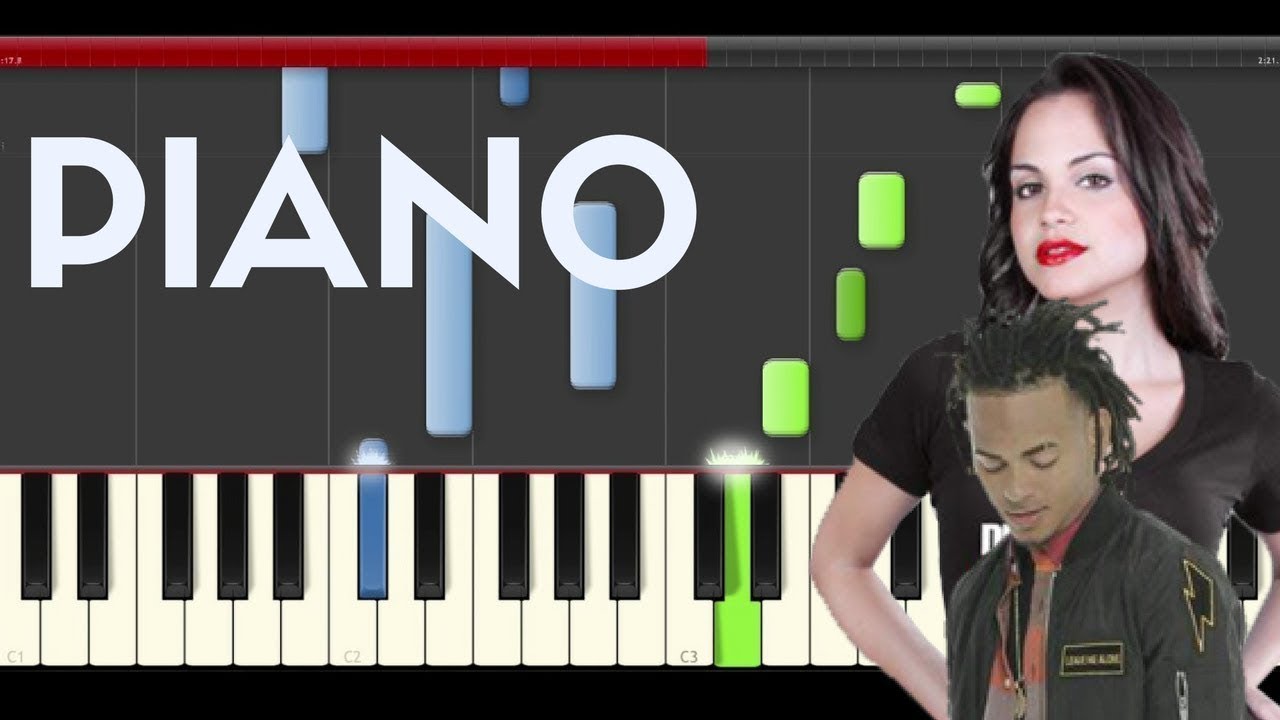 Natti Natasha Ozuna Criminal Piano Midi tutorial Sheet app Cover Karaoke