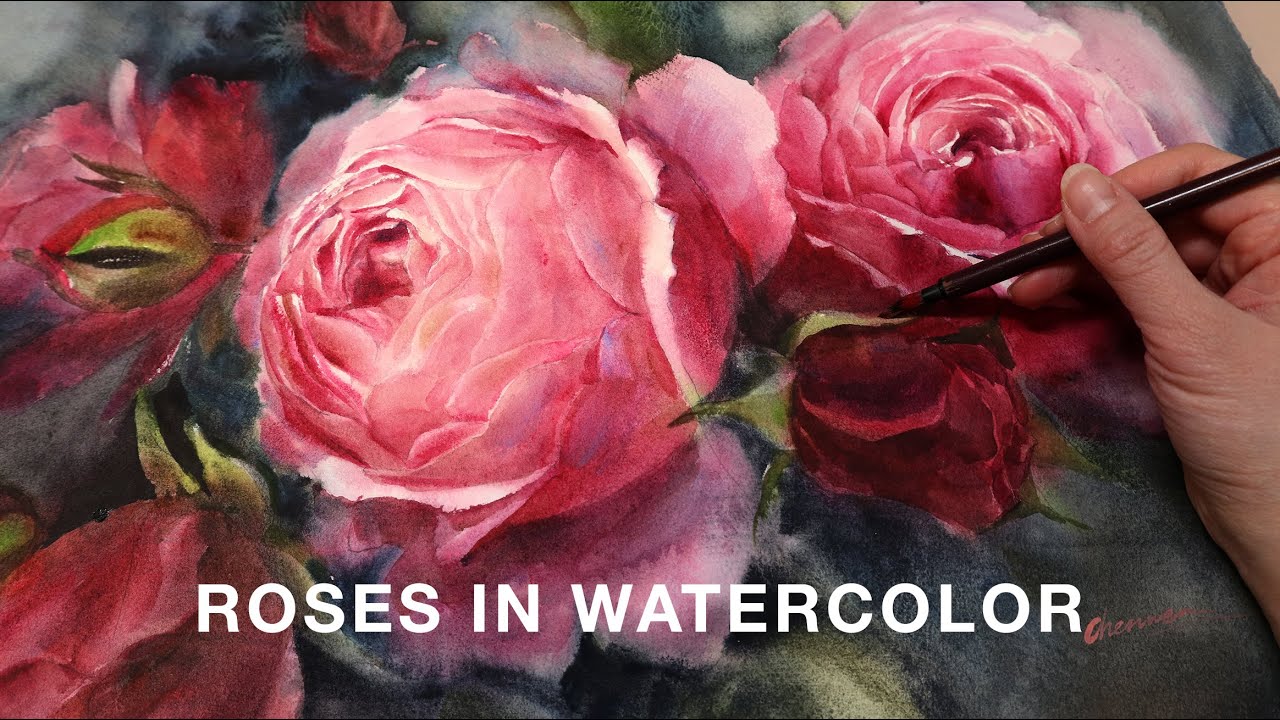How To Paint Stunning Realistic Roses in Watercolor