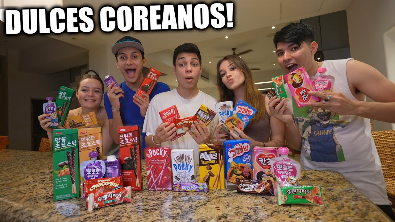 ¡PROBANDO DULCES COREANOS! con PAU,YAIR17,ERKVALDO,NICOLE