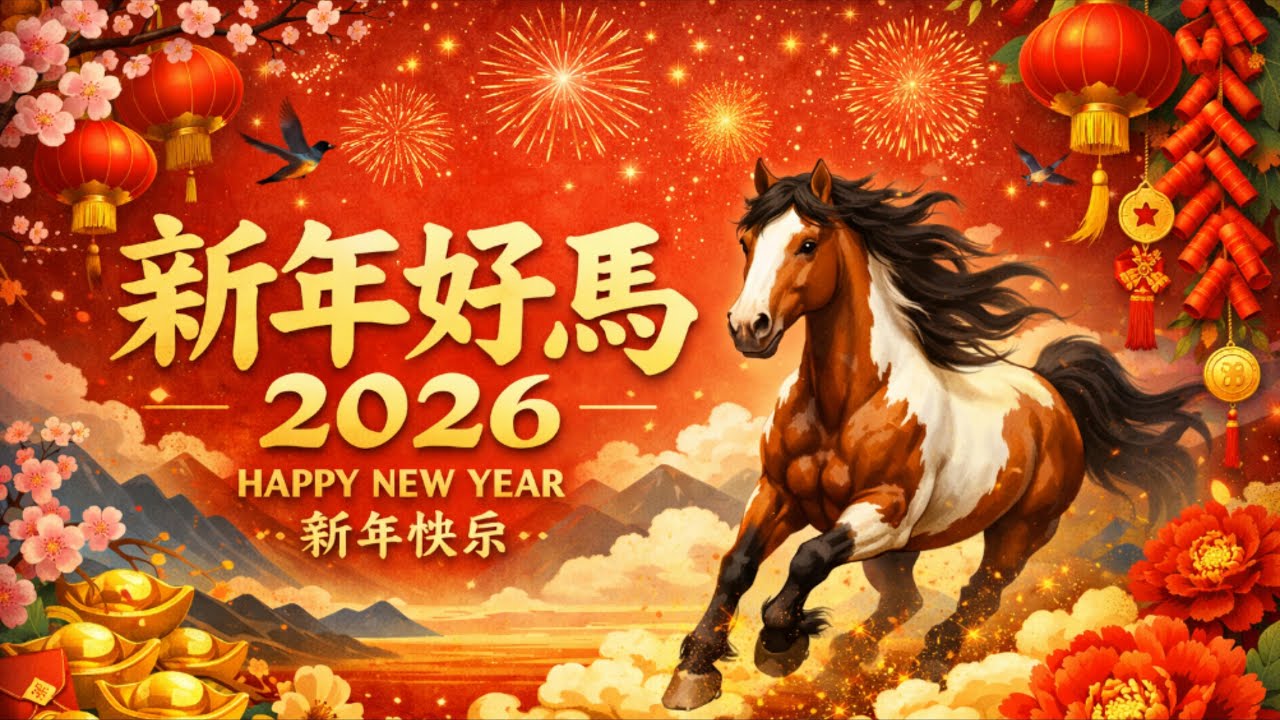 #新年好马新年2026 #点赞订阅  📌收藏 🔔订阅频道(歌词版) 歌曲 【🎧音乐｜动态歌词】#Musi Channeg酷歌 【動態歌詞】
