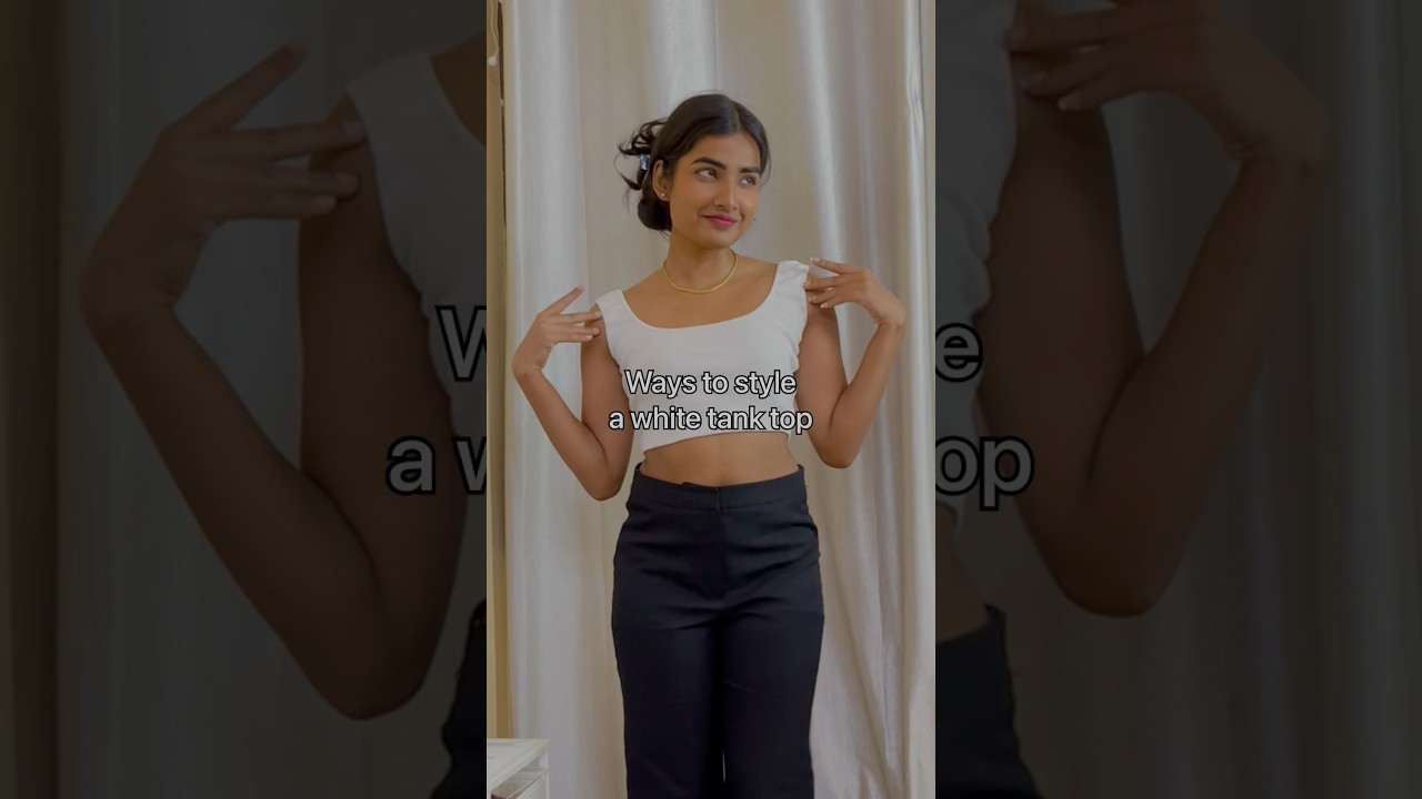 Ways to style a white tank top
