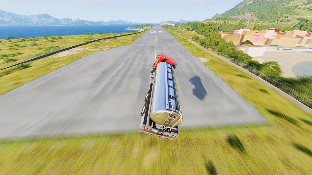 Who can land and stop on the airport runway? - BeamNG Drive