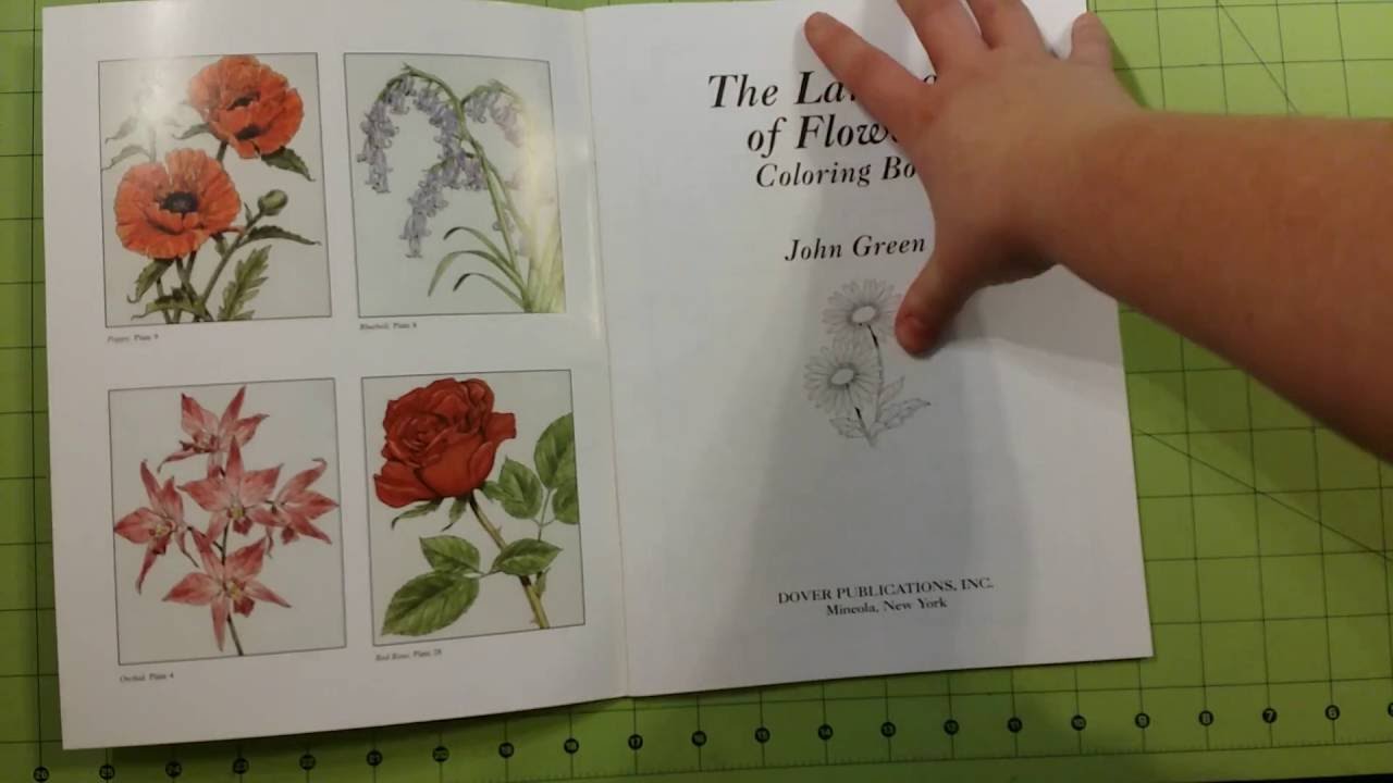 The language of flowers adult dover coloring book review flip through