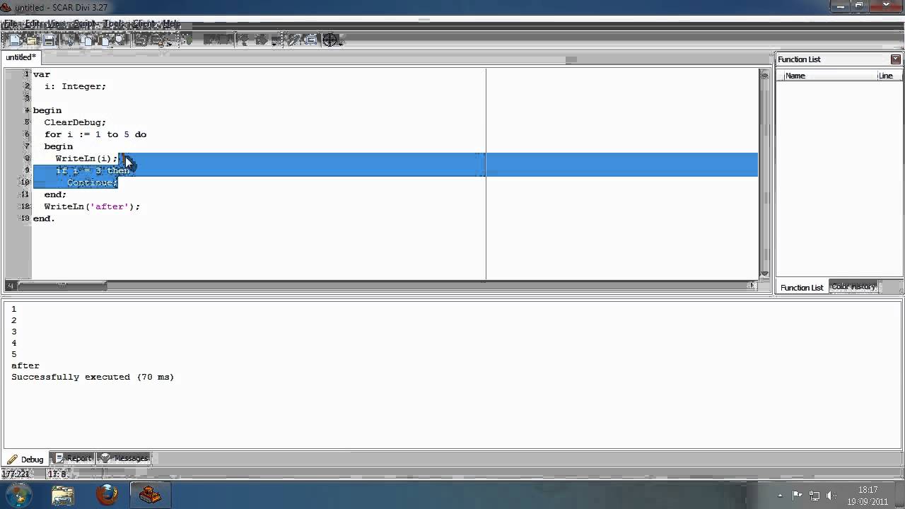 Break/Continue/Exit keywords