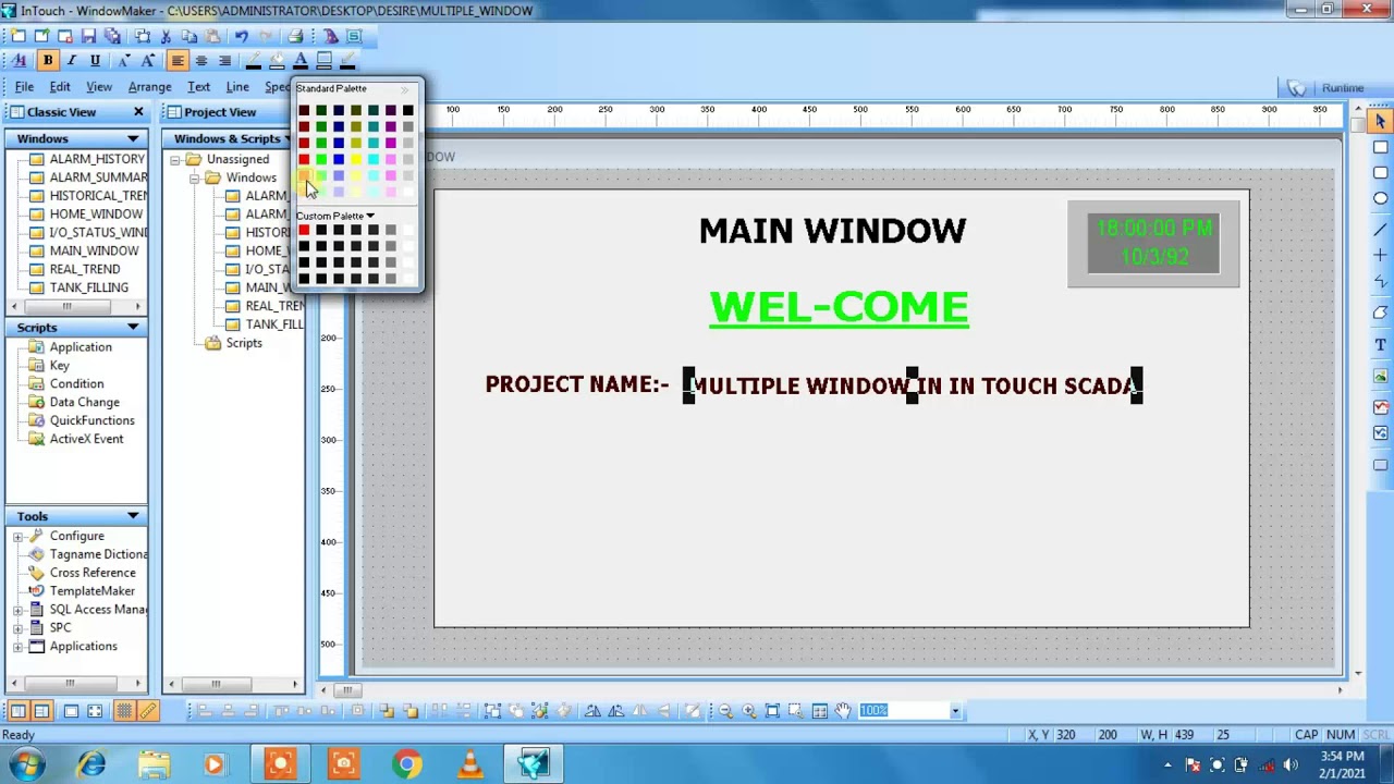 multiple windows scada