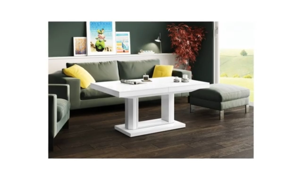 Elegancki ławost&oacute;ł z marmurowym blatem quadro lux  - [3271]