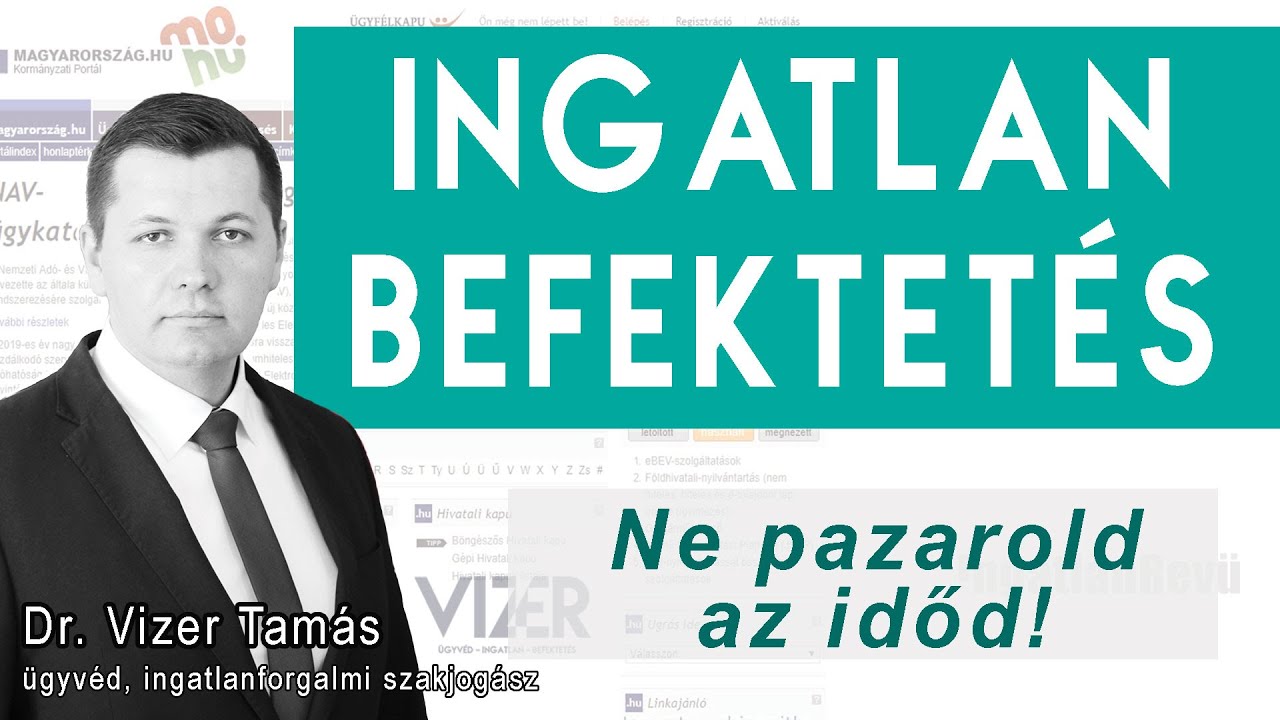 🏠 📹 Ne pazarold az időd! (esettanulm&aacute;ny) - Ingatlanbefektet&eacute;s Vizer &Uuml;gyv&eacute;ddel #01