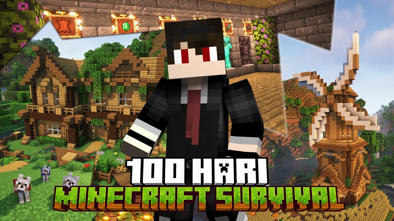 100 Hari di Minecraft Survival Kaishi