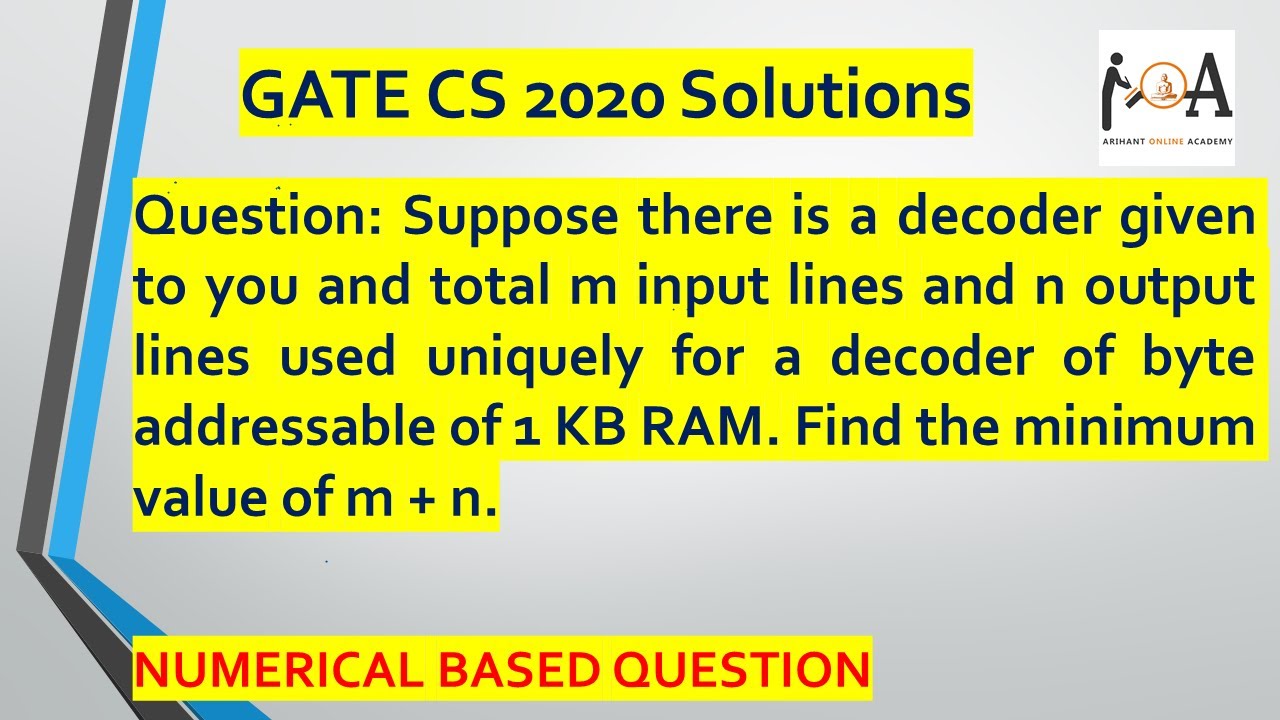 GATE CS 2020 Answers | Computer Organization Solutions - Part 1 | Explained In Detail | CRACK GATE