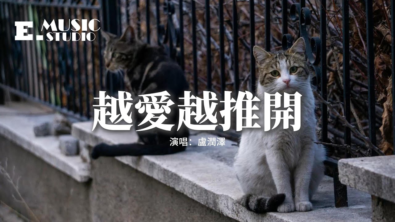 盧潤澤 - 越愛越推開『愛 劃過了我掌心，多想握住你 卻恐懼，逼着 自己 反覆推開你。』【動態歌詞MV】