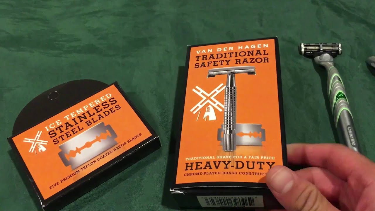 SHAVE TEST: Van Der Hagen Safety Razor (Single Blade) vs. Gillette Power Razor (3 Blade)