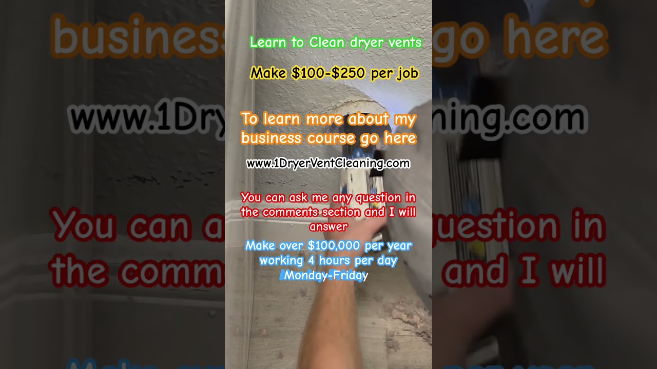 Start a dry red cleaning business #dryerVentCleaningbusinesscourse￼