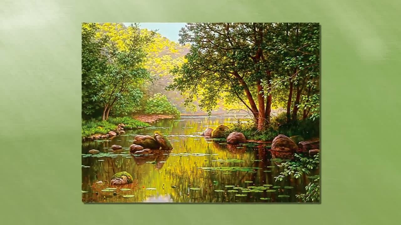 Художник Rene Charles Edmond His.  Лесные пейзажи