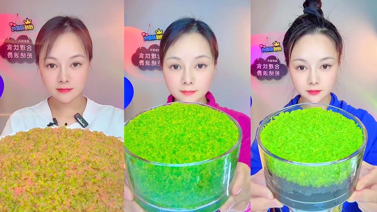 Green Jelly Crumbs Collection with Colorful Layers and Fresh Textures