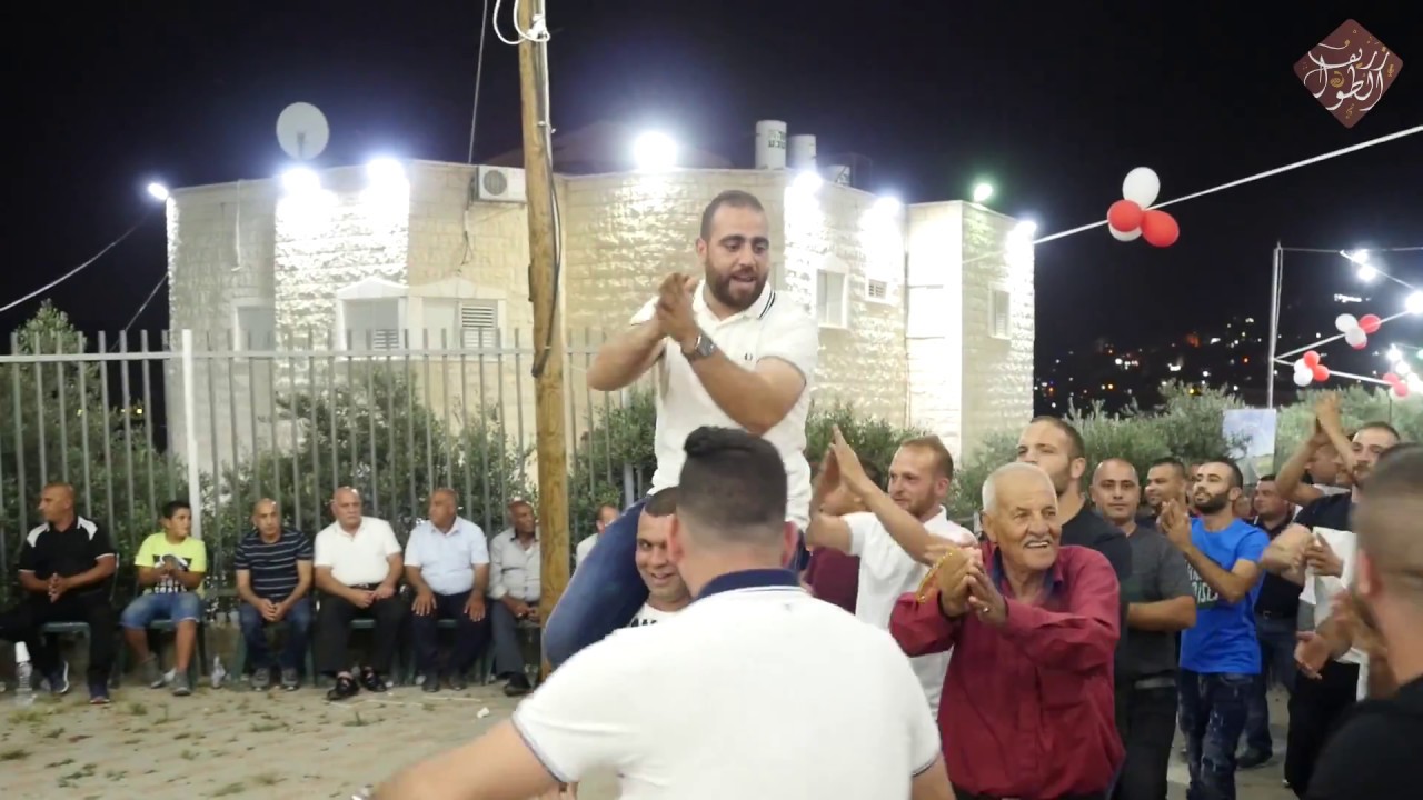 استقبال العريس من حفلة ابو نجيب مجد الكروم ملك الفن الفلسطيني د.  موسى حافظ 2018