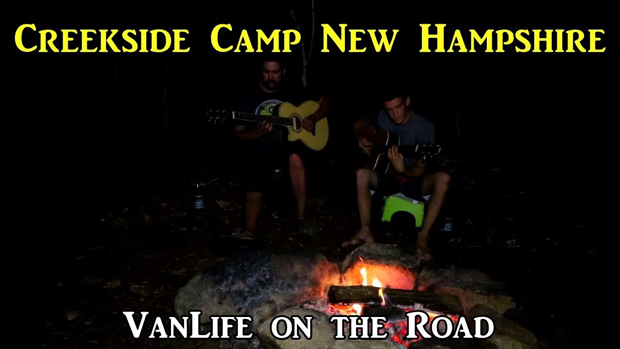 #Vanlife Creekside Campsite! New Hampshire - #LivingontheRoad