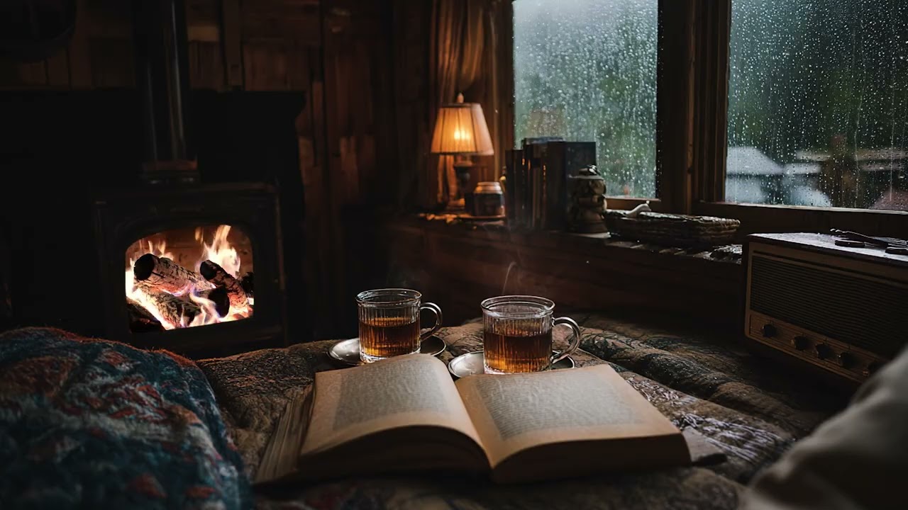 Dark Rainy Night by the Window 🌧️ Calm Sounds for Anxiety & Rest