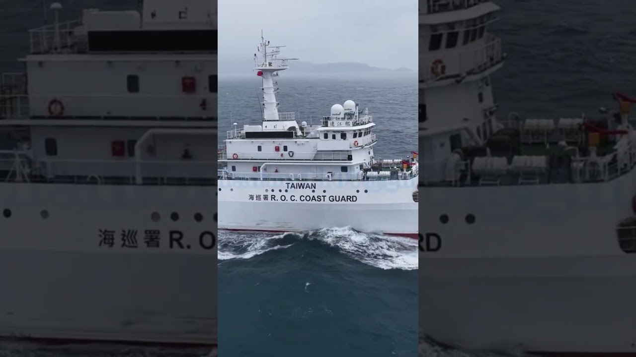 海象不佳，連江艦出港 #海巡 #海巡署 #巡防救難艦 #空拍 #台灣 #中華民國 #coastguard #drone #sea #taiwan