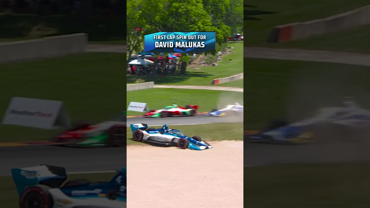 Oh no! David Malukas spins out and he is out of the race #INDYCAR