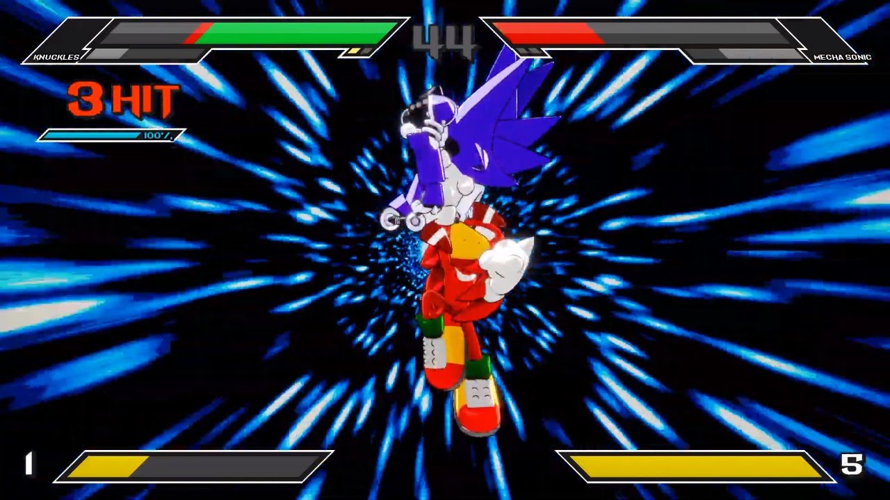 Sonic Smackdown - Sonic Fighting Fan Game - Arcade Mode with Knuckles (Hard Difficulty)