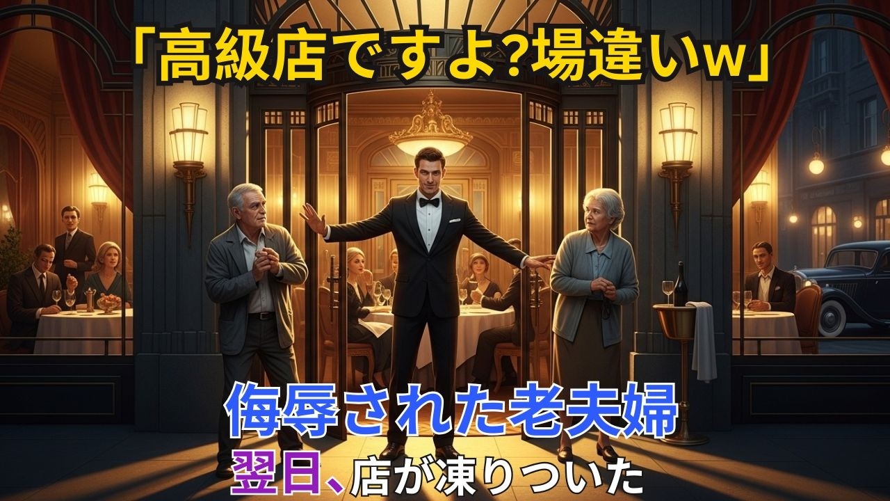 【スカッと】「高級店ですよ?場違いw」侮辱された老夫婦。翌日、全取引停止で店崩壊。【シニア】
