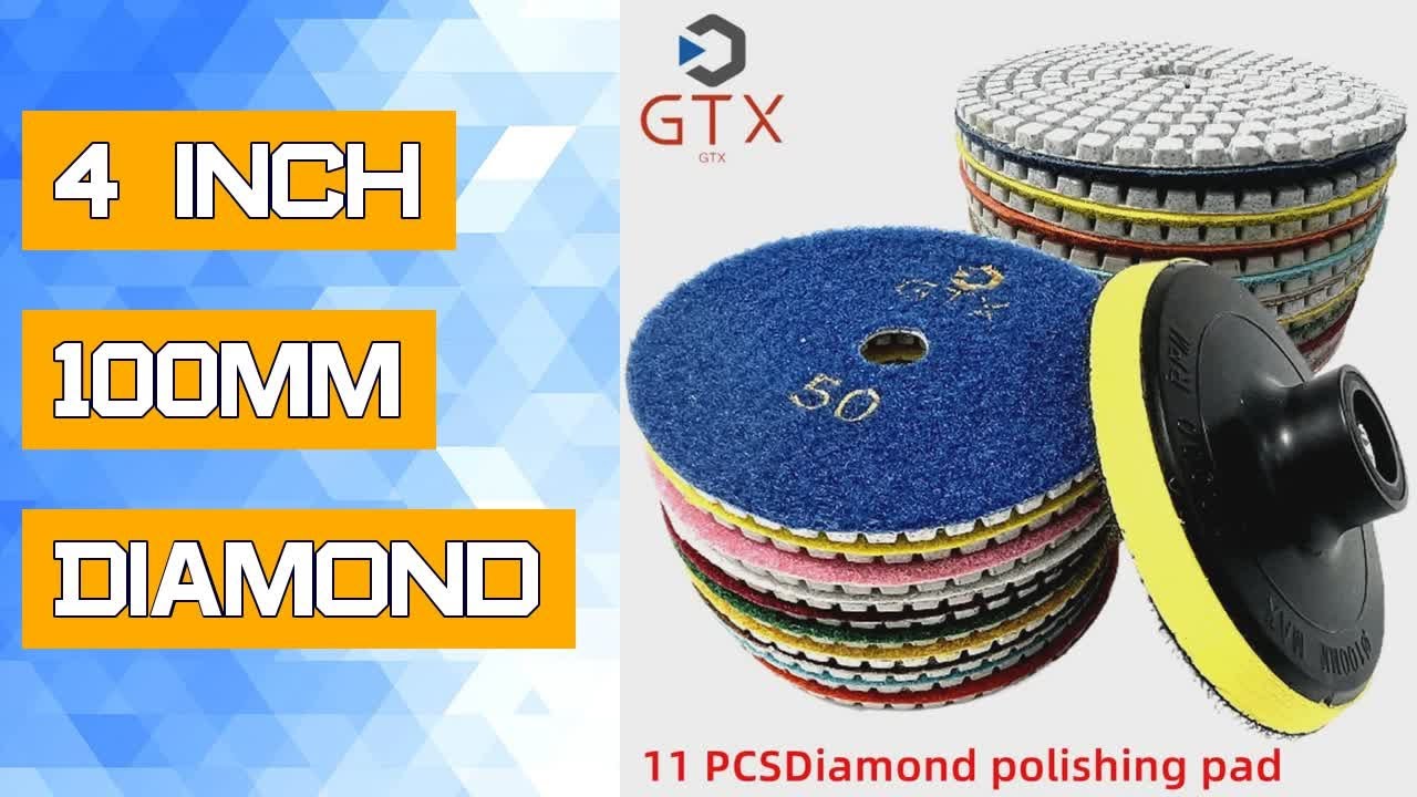 4 inch 100mm Diamond Polishing Pads Kit Wet/Dry Granite Stone Concrete Marble Polishing Use Grinding