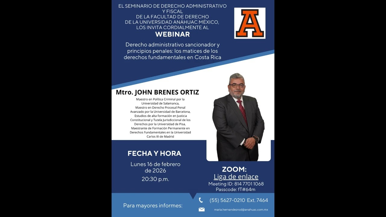 Derecho Administrativo Sancionador y Principios Penales en Costa Rica - Mtro. John Brenes Ortiz