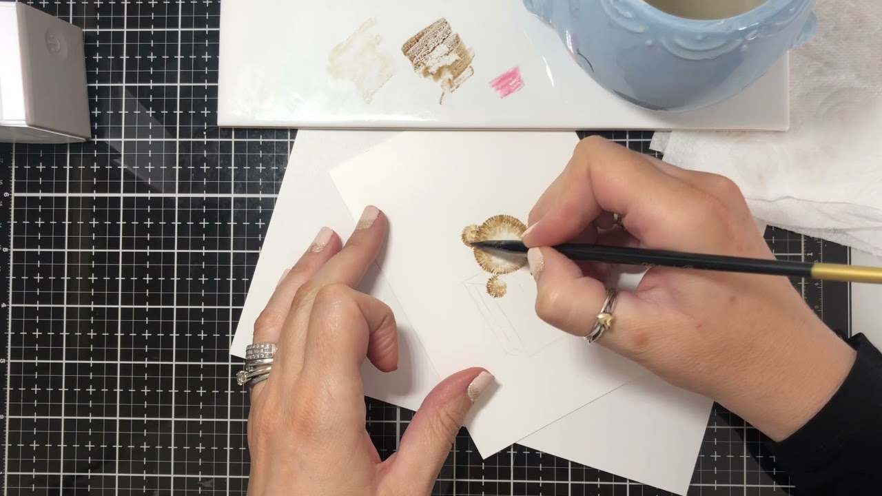 Colouring demo using Alpaca Pals by Tracey Hey “Retail Therapy” stamp set and Distress Inks
