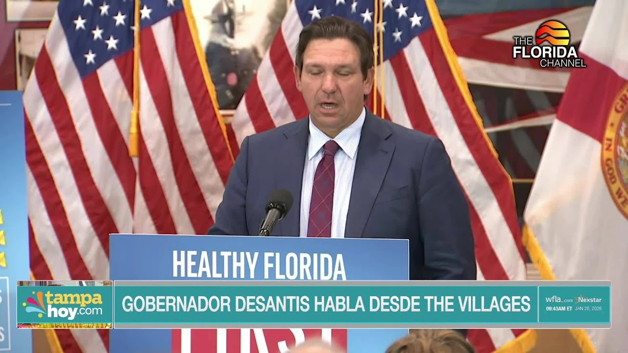 Gobernador DeSantis habla desde The Villages