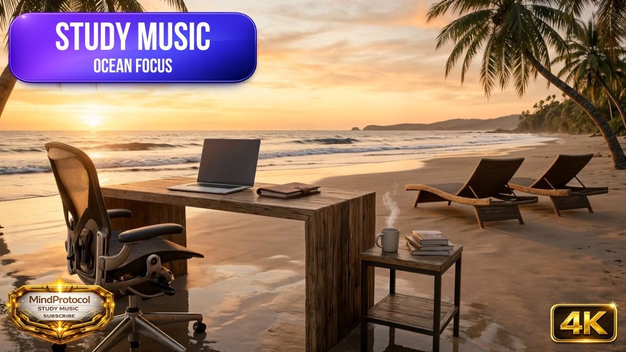 Ocean Study Music 🌊 Deep Focus Piano for Work & Productivity