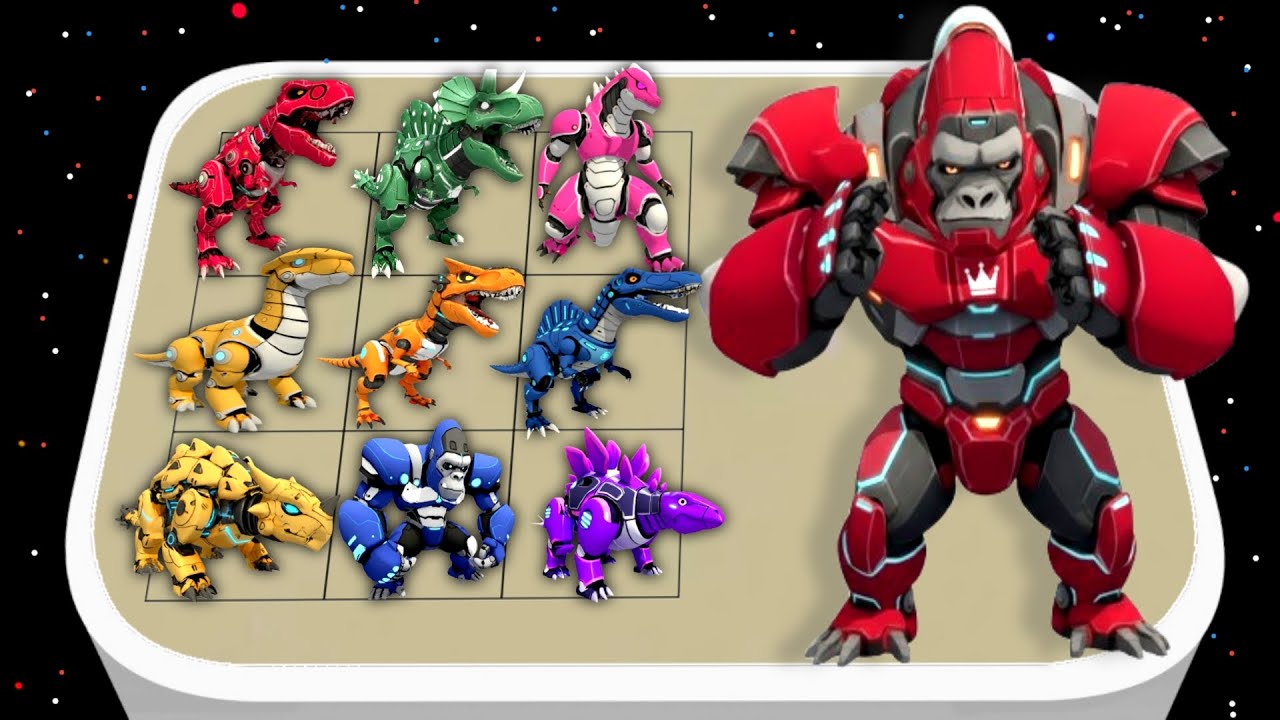 Max Level! Robot Dinosaur Merge Master - Mech Kong vs Dinosaur 🦖 Robots Battle