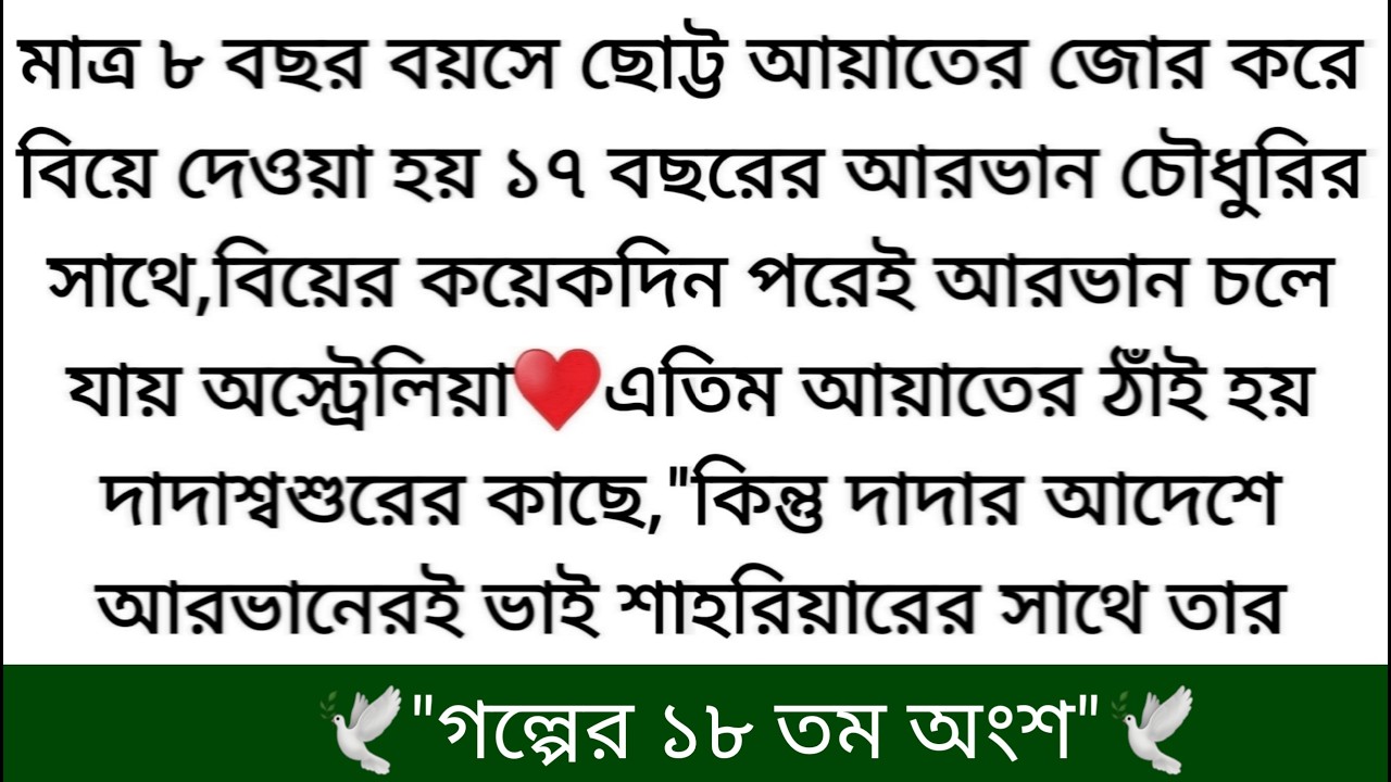 আরভান কোনো একটা আদুরে বাচ্চা🌷|| ​আরভান মুখ গোমড়া করে চলে গেল। আয়াত সেখানেই || PART 18th || lovestory