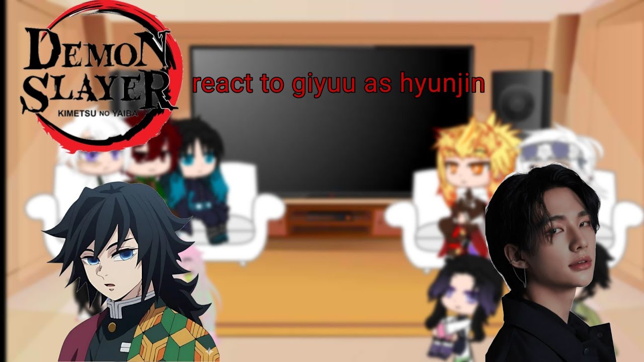 Hashiras +tanjiro react to tomioka as hyunjin || demon slayer x stray kids ||