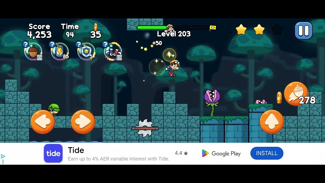 Leo's adventure jungle escape -Level 203-Game video #gamedevblog #mario #mariogames #games 