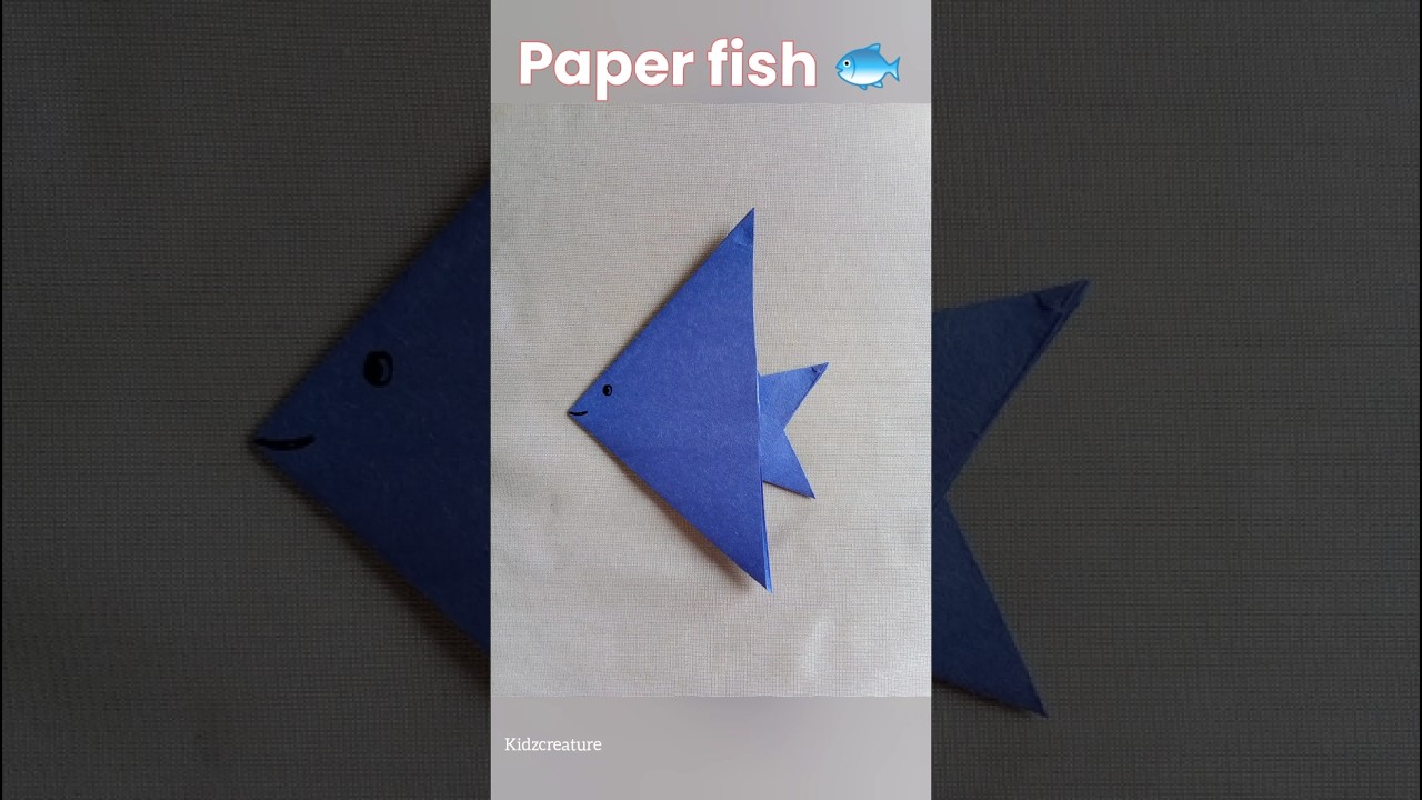 easy paper fish 🐟 simple and beautiful ❤️ #shorts #viralshort #diy #craft #paperfish #paperorigami