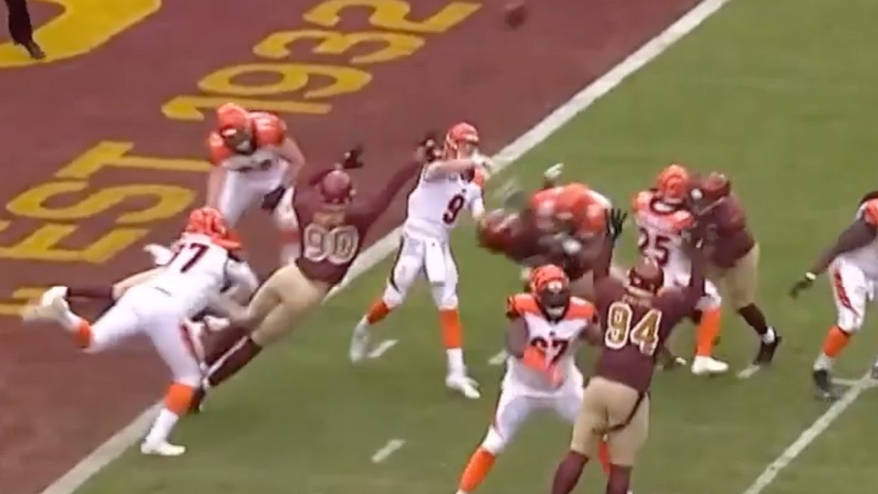 Joe Burrow Leg Injury (SLOW-MO) | Cincinnati vs. Washington Week 11