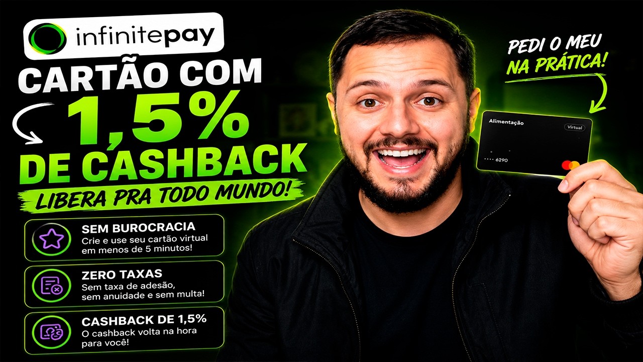 🚨 ESSE CART&Atilde;O ME DEU 1,5% DE CASHBACK EM TUDO 😳