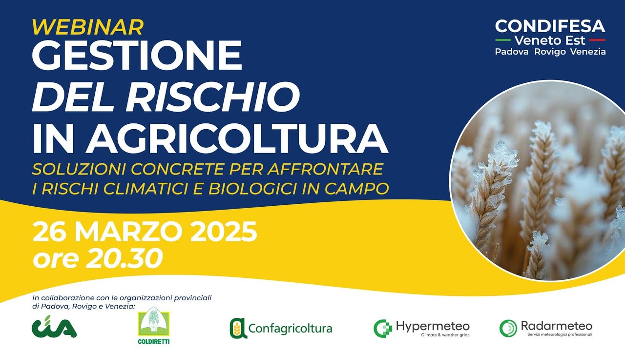La gestione del rischio in agricoltura 2025