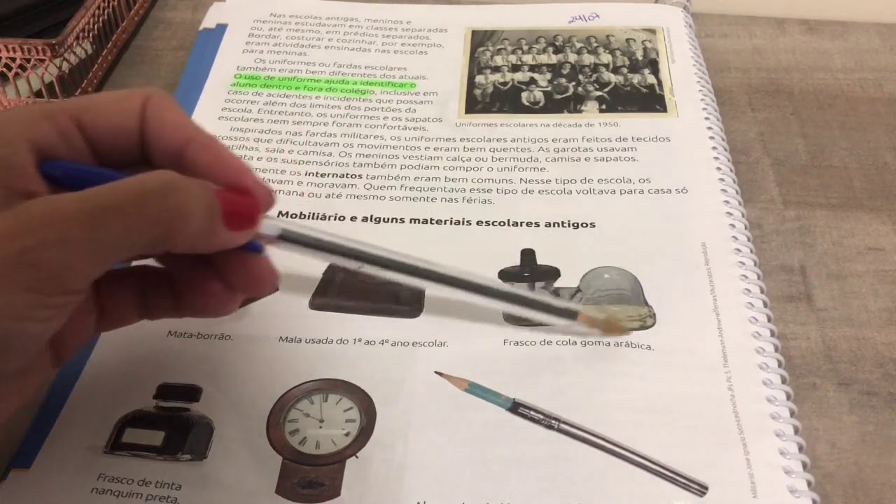 24/07/2020 Hist&oacute;ria - As escolas de antigamente e Documentos hist&oacute;ricos