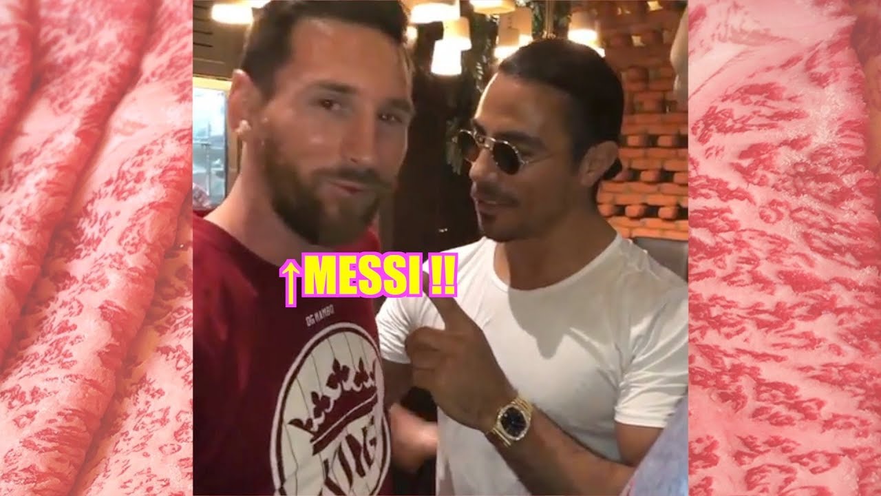 【SALTBAE】BARCELONA MESSI CAME TO NUSRET STEKHOUSE IN DUBAI #NUSR_ET INSTAGRAM