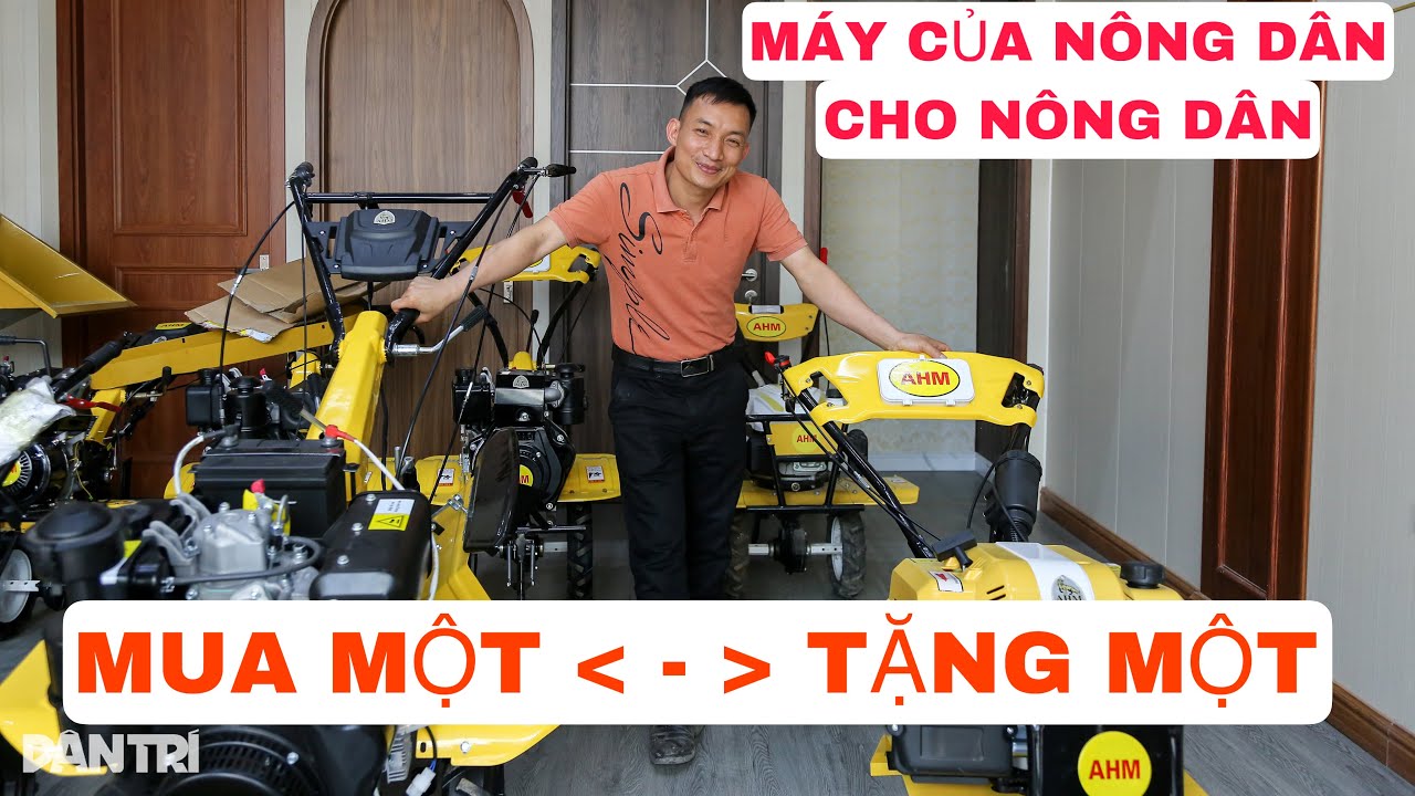 Mua máy cày động cơ dầu tặng ngay cặp bánh chống chìm không tính tiền