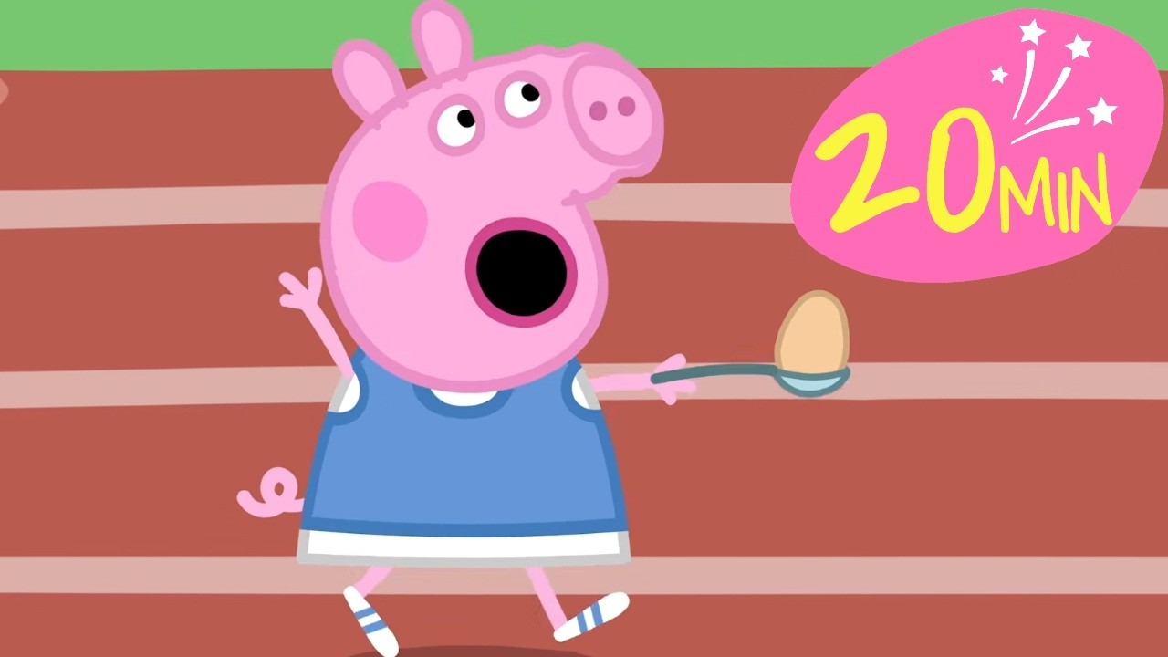 Peppa and the Big Race 🥇🏁 Peppa Pig Tales - Sports Day 🏀 Egg and Spoon Race! 🥄 Super Toons Kids TV