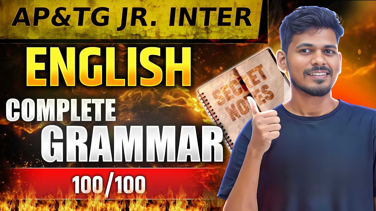 Part 02 📚 Inter 1st Year English Grammar revision | Score 100/100 in IPE 2025 | Telangana & AP Inter