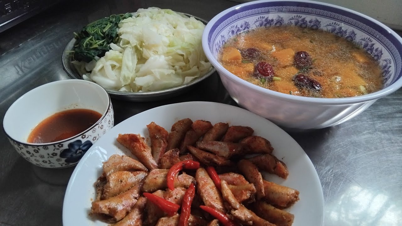 51# cá phèn kho tiêu,canh bí đỏ bữa cơm đơn giản #HaofamylyViệtnam 