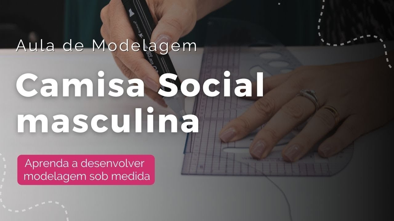 CAMISA SOCIAL MASCULINA - Modelagem completa com Molde da maximolde