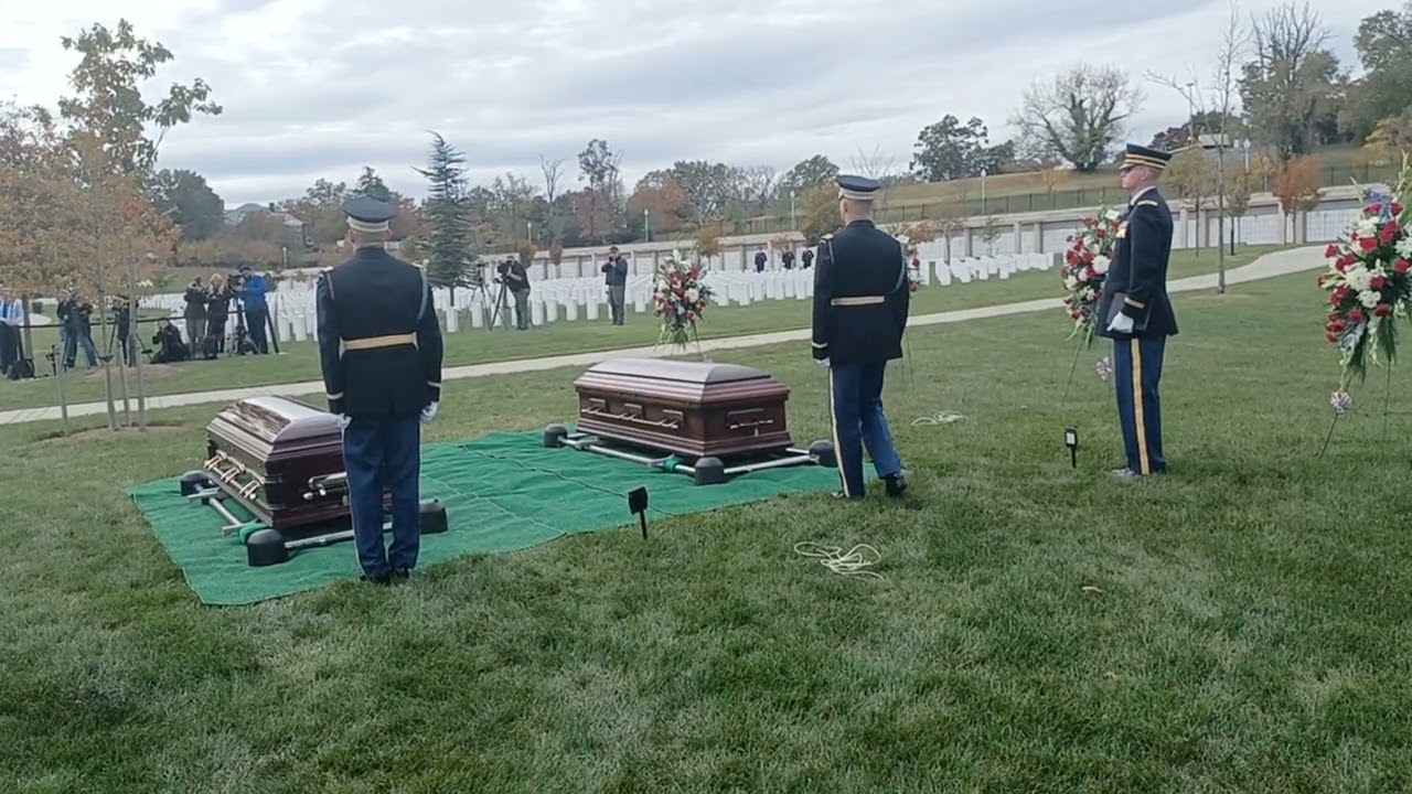 Burial of Lt Porter Pile and Sgt James Triplett at Arlington National Cemetery