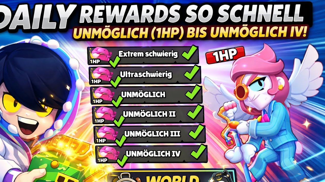 1HP CHALLENGE gegen Mega-Brawlentag Angelo! 😳 Unmöglich I–IV + ULTRA LEGEND DROP!