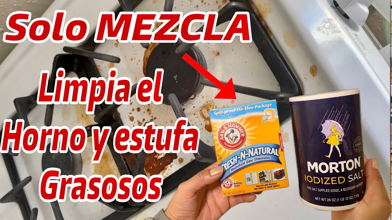 💥 LIMIPIA LA GRASA DE LA ESTUFA Y EL HORNO CON SAL Y BICARBONATO, TE ENCANTARA EL RESULTADO| TIPS