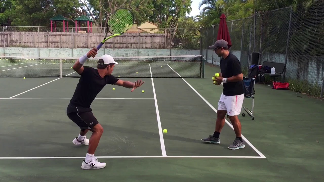 Professional tennis training with coach Brian Dabul (Federer, Nadal, Djokovic)