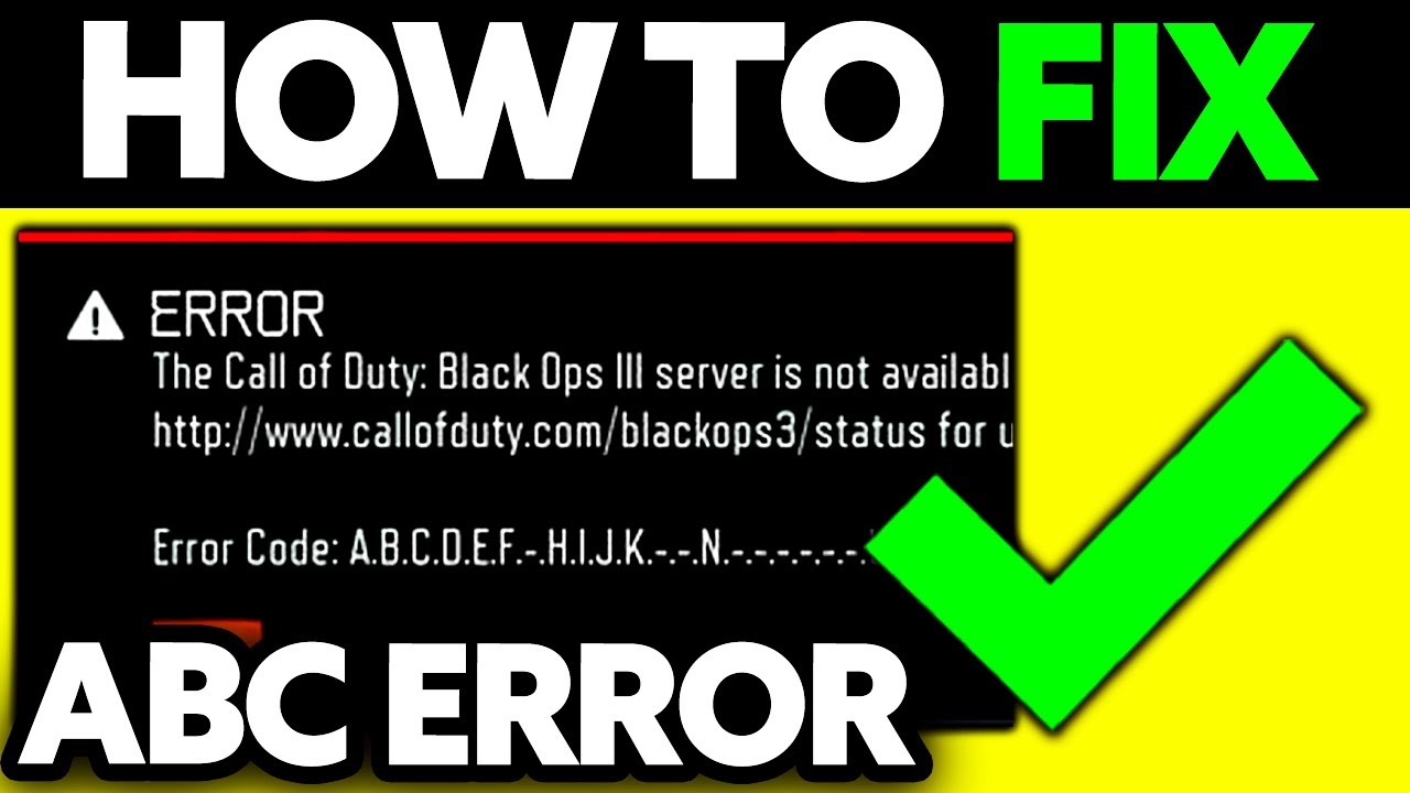 How To FIX ABC Error BO3 2023/2025 Xbox